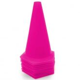 KIT C/10 CONES 23CM RÍGIDO P/ TREINAMENTO ROSA